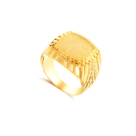 Sello Cuadrado para Caballero en Oro Amarillo 18K