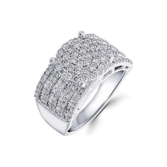 Sortija Diamantes Pave AVANTGOLD motivo redondo 