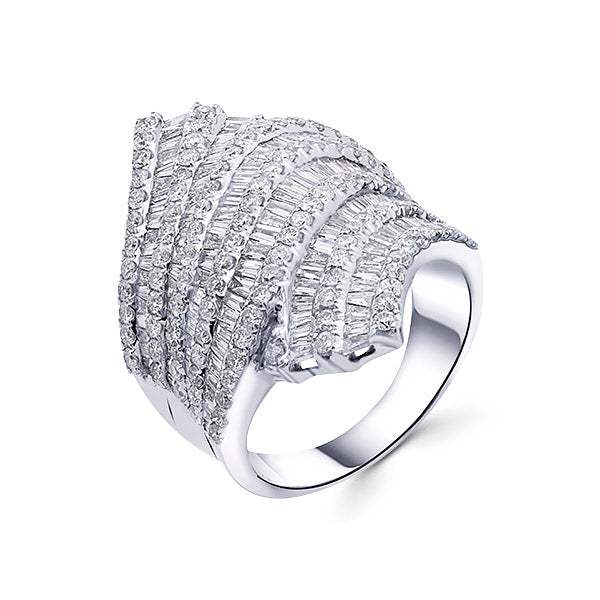 Sortija Exotic Glamour de Diamantes Oro Blanco 18K