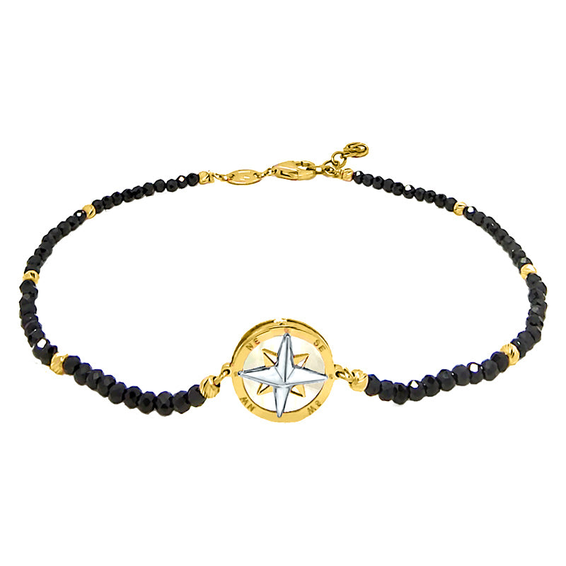 Cardinal Points Charm Bracelet in Yellow Gold