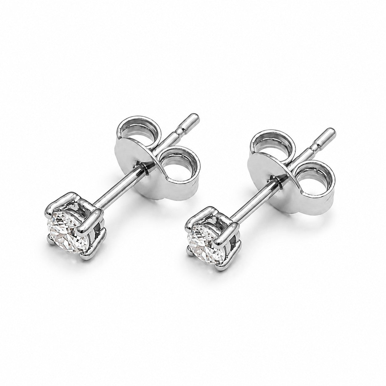 PENDIENTES ORO BLANCO 18kt CON DIAMANTES DE 0.20CT