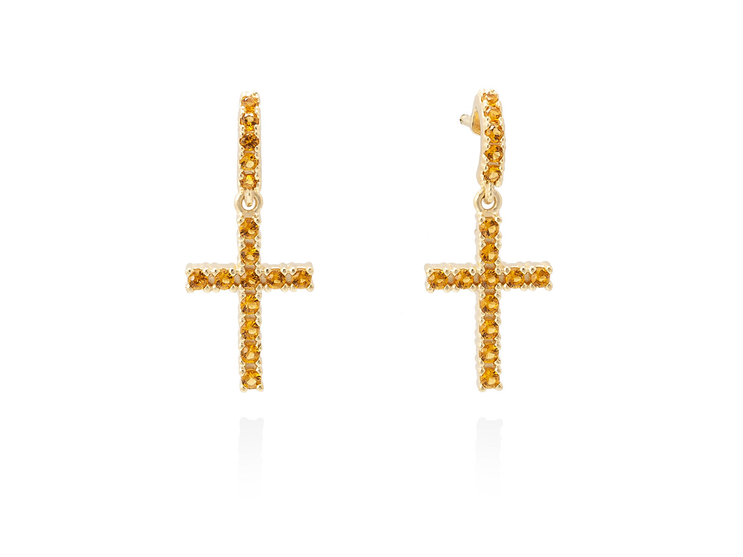 BAD Champagne earrings in golden silver