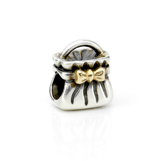Pandora Bag Charm Silver and Gold 790474
