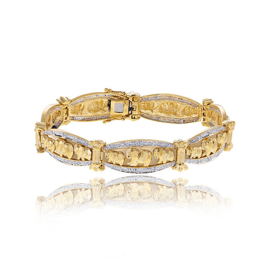 Brazalete Safari Real-oro amarillo 18K y diamante
