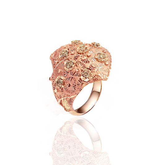 18K Rose Gold Ring Flamenco Collection