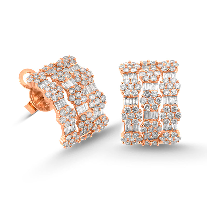 18kt Rose Gold Earrings with Diamonds