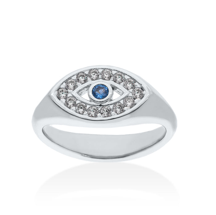 Small eye ring in silver-Marina Garcia
