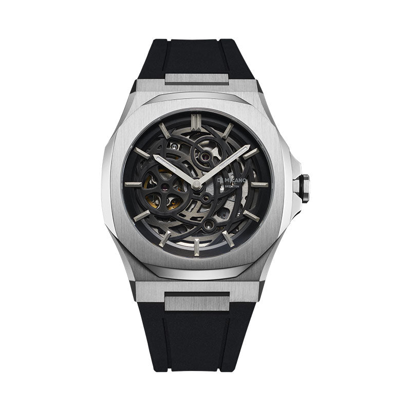 D1-Milano Skeleton Silver Automatic Watch