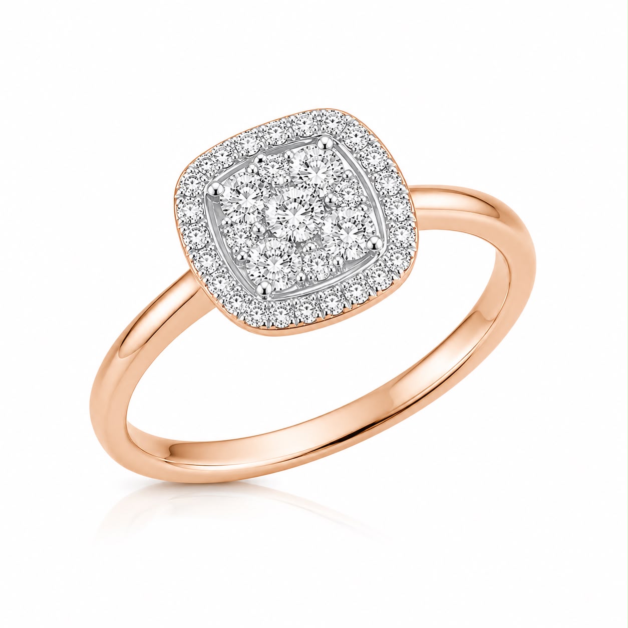 SORTIJA ORO ROSA 18KT CON DIAMANTES