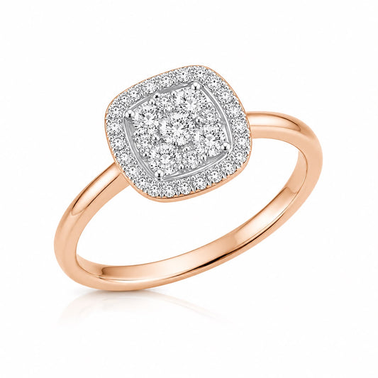SORTIJA ORO ROSA 18KT CON DIAMANTES