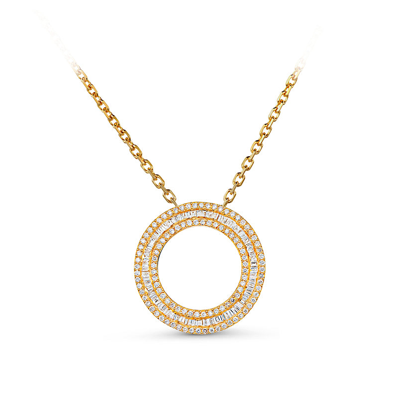 CIRCLE OF LIFE Pendant Yellow Gold Diamonds