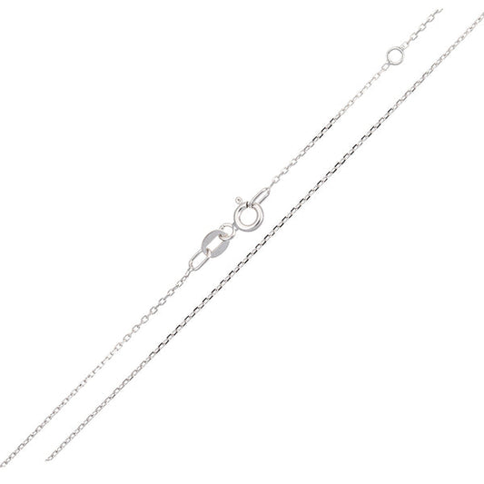 CADENA ORO BLANCO  FORZADA LAPIDADA18KT