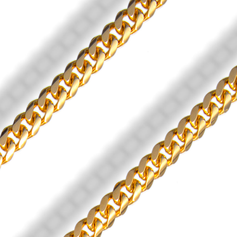 18kt Diamond Curved Chain 50cms