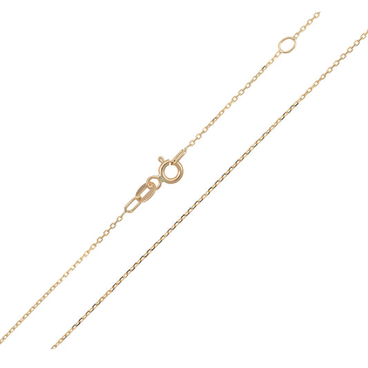 Cadena Forzada Fina Oro Amarillo 18K Ajustable