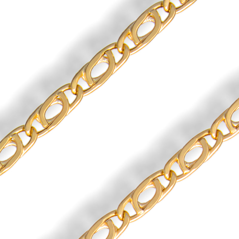 Yellow Gold Chain 50cm Lynx Eye Link
