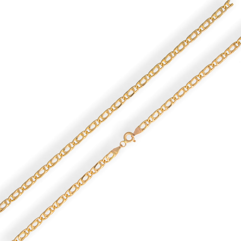 Yellow Gold Chain 50cm Lynx Eye Link