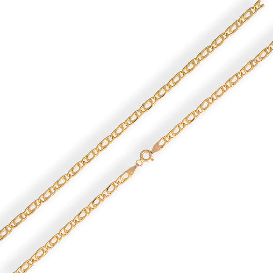 Cadena Oro Amarillo 50cm  Eslabon Ojo Lince