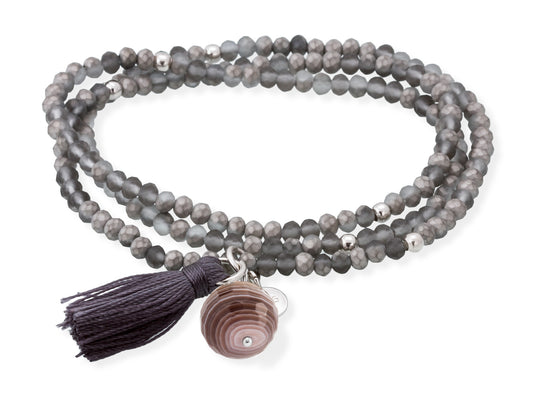 ZEN GRAPHITE and natural stone bracelet-Marina Garcia