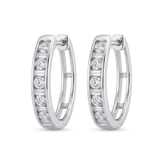 PENDIENTES EN ORO BLANCO 18KT CON DIAMANTES