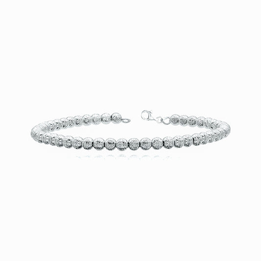 4mm Diamond Ball Bracelet 18k White Gold