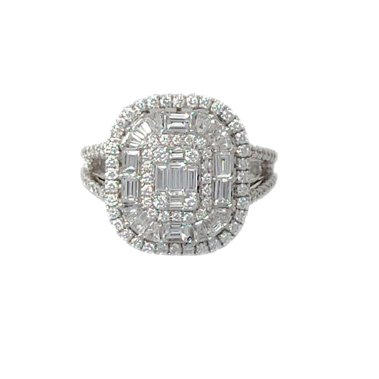 SORTIJA ORO BLANCO 18KT CON DIAMANTES 1.51CT