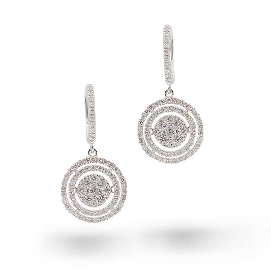 RESPLANDOR White Gold Earrings with Diamonds