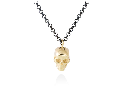 Gargantilla SKULL en plata dorada