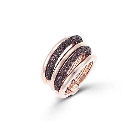 Sortija POLVERE DI SOGNI Doble Rosa Marron WPLVA72