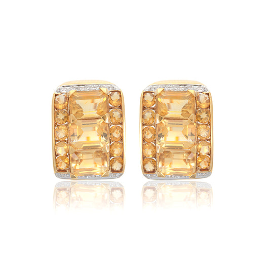 Splendor Topaz earrings in yellow gold