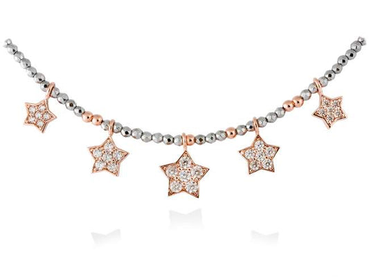 STAR CHOKER WHITE ZIRCONIA 90282GS