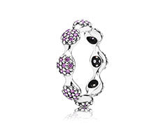 Pavé Ring 8 Violet Buds-190889CFP-54