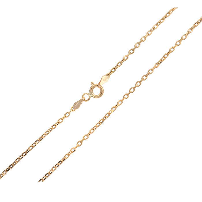 18K yellow gold link chain 45 cm