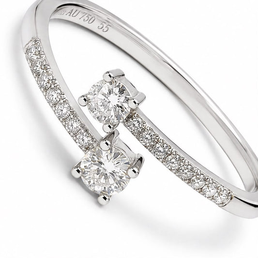 SORTIJA ORO BLANCO 18KT CON DIAMANTES 0.29CT