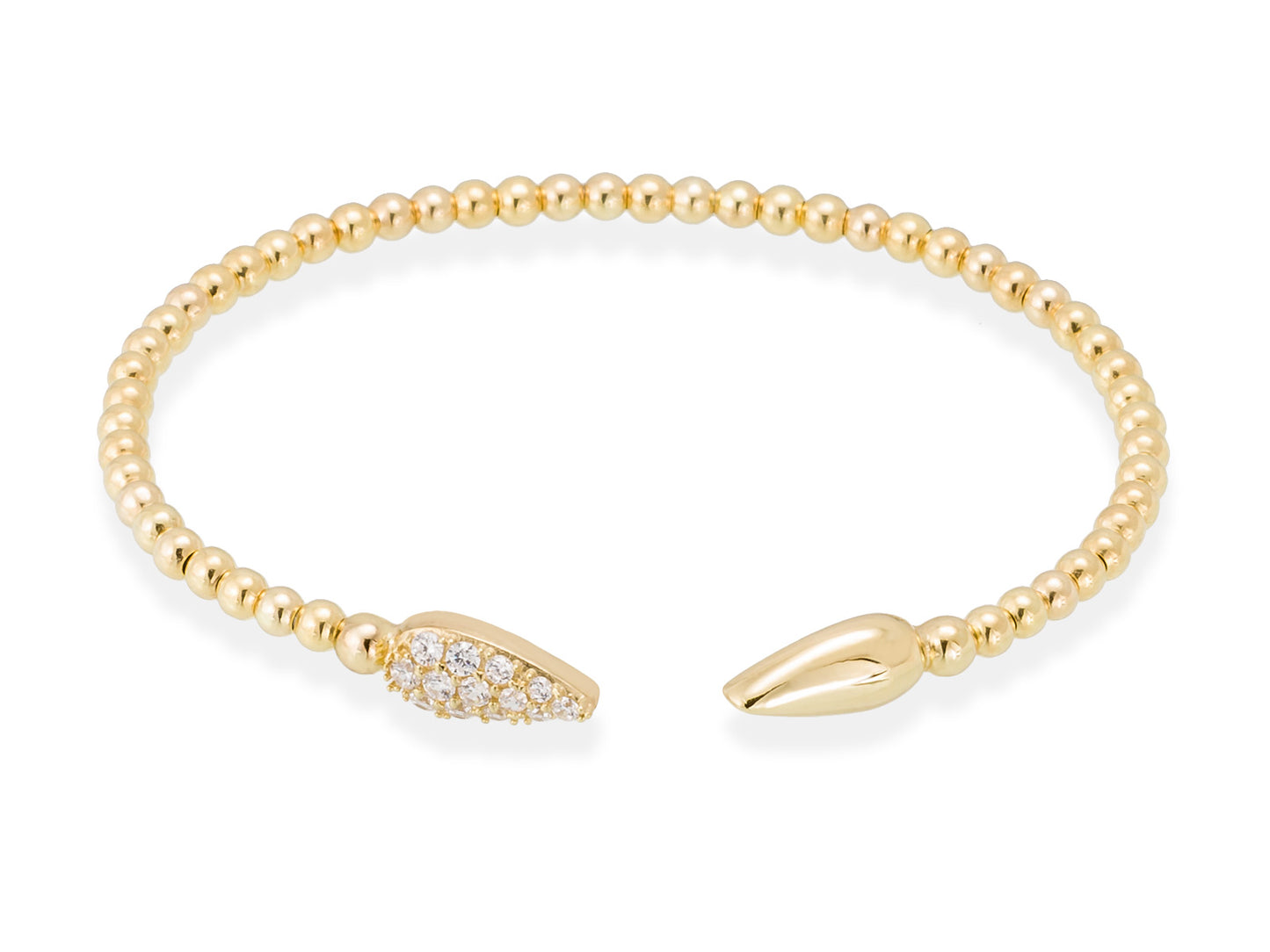 Pulsera TRUCO blanco en plata dorada