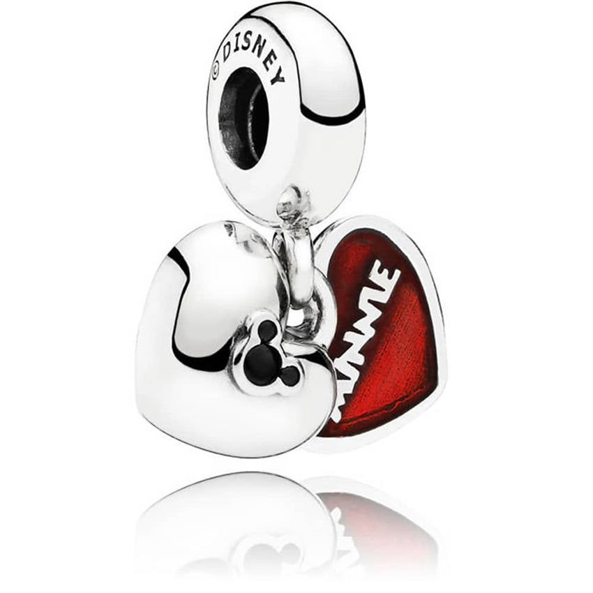 Pandora Minnie Mickey Heart Charm 791441NCK