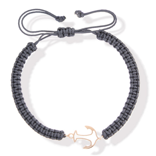 Pulsera Puerto Banus Con Ancla en Oro Rosa