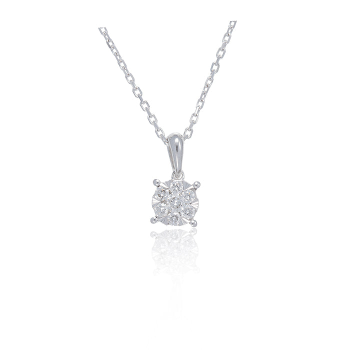 Luz Serena Colgante Oro Blanco y Diamantes