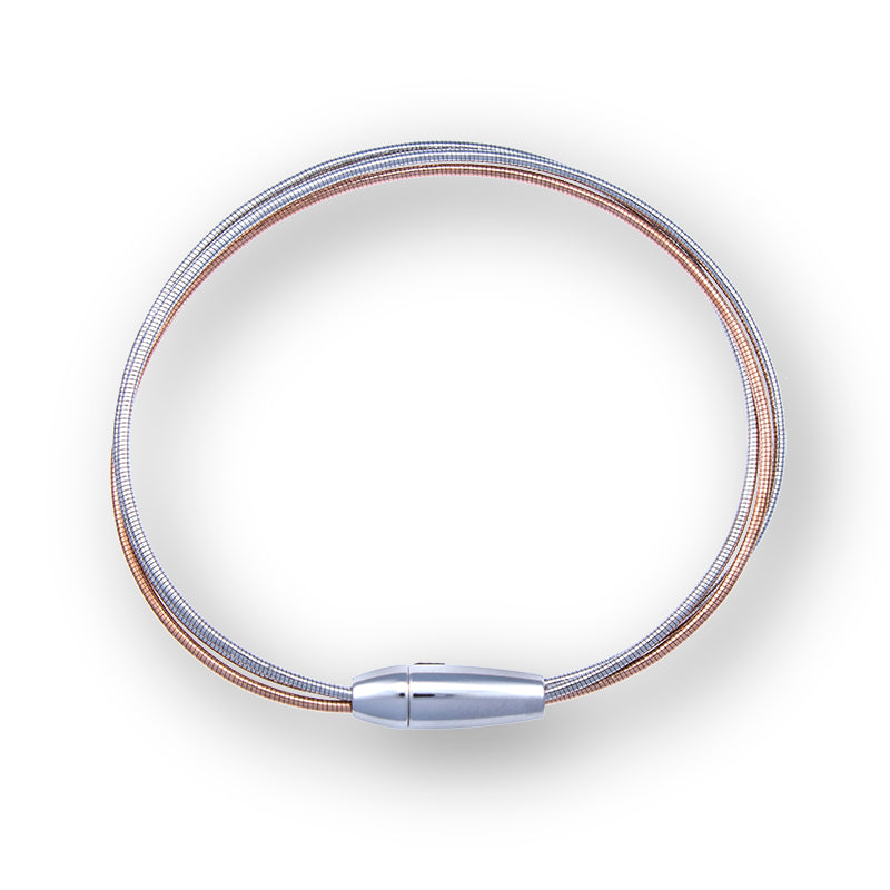 Pink Rhodium DNA Bracelet WDNAB366