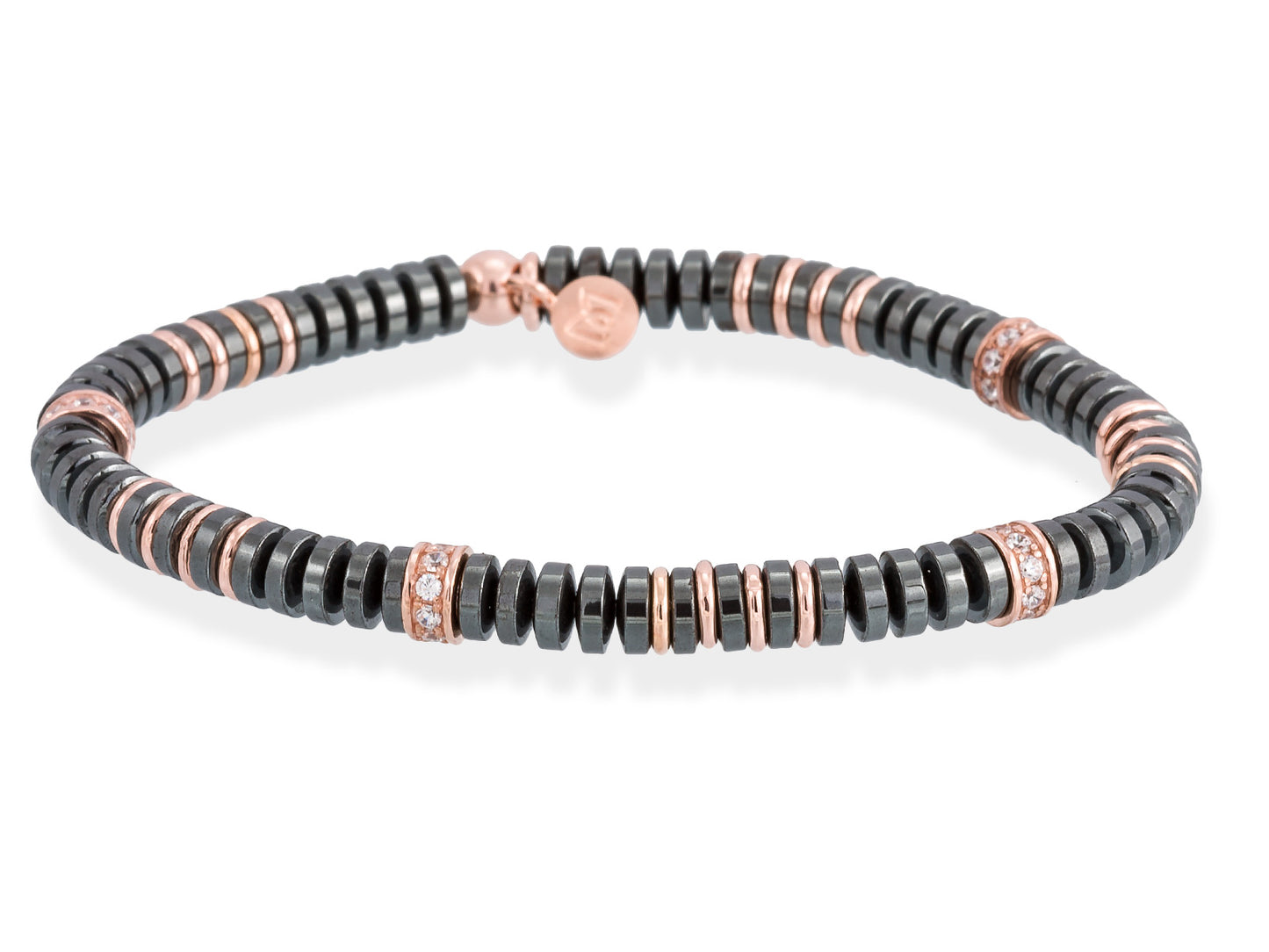 MATT Gray bracelet in rose silver