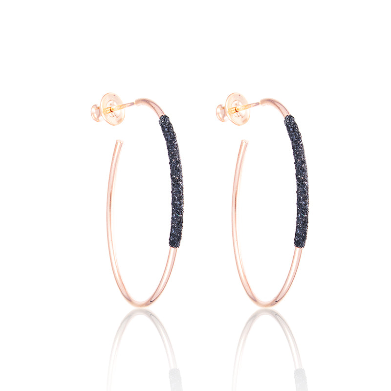 Hoop Earrings POLVERE DI SOGNI Black WPLVO1147