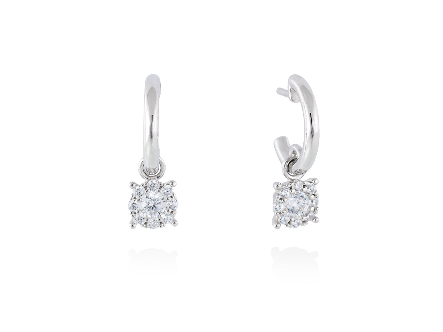 Pendientes ODEI blanco en plata