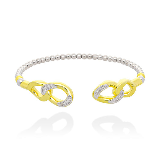 Open Link bracelet in gilded silver