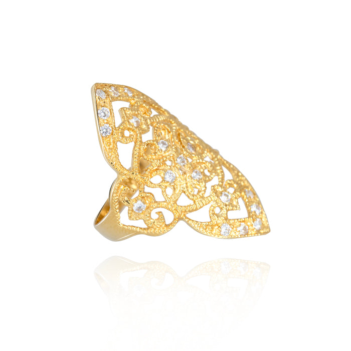 Lanzadera Mujer Circon Oro Amarillo 18k